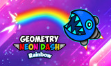 Geometry Neon Dash Rainbow background