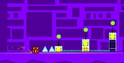 Don't jump too quickly when you encounter obstacles, you'll end the game more easily - Deadlocked - geodashgame.io
