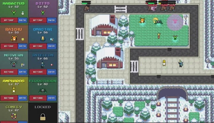 In the PokePath TD game, pay attention to the left side of the screen, here, players can see the levels of the Pok&eacute;mon they own.