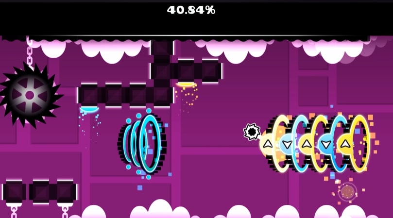 Players should be flexible in using the skins in the Geometry Dash game to overcome the challenges.